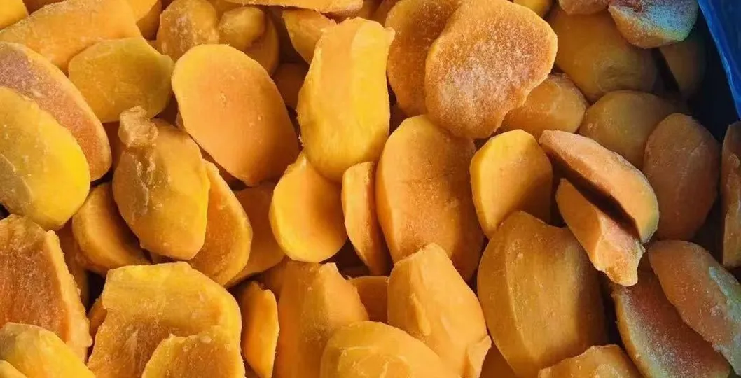 2025 New Season 100% Natural No Additive Organic IQF Frozen Mango Half Dice Slice BRC HACCP Halal Kosher Certified Custom Packaging Available