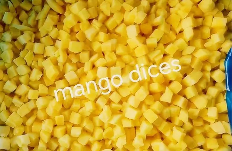 2025 New Season 100% Natural No Additive Organic IQF Frozen Mango Half Dice Slice BRC HACCP Halal Kosher Certified Custom Packaging Available