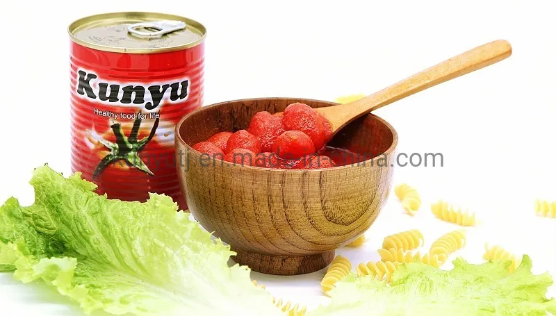 Fresh Tomato Canned Peeled Tomato in Water/Tomato Sauce Factory Supply