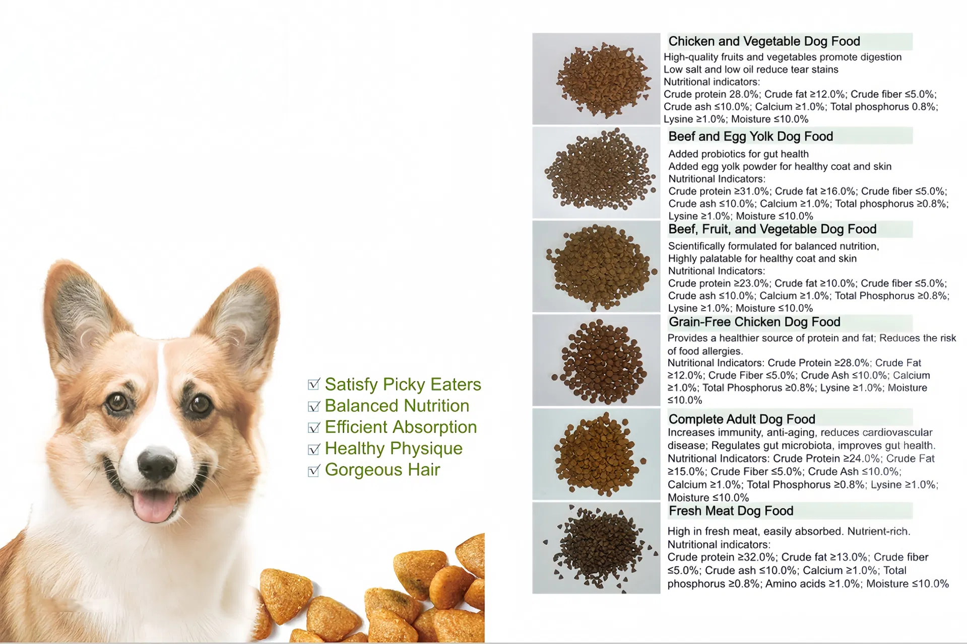 Best-Selling Quick Delivery Full Nutrition 18%-45% Crude Protein Dry Dog Food