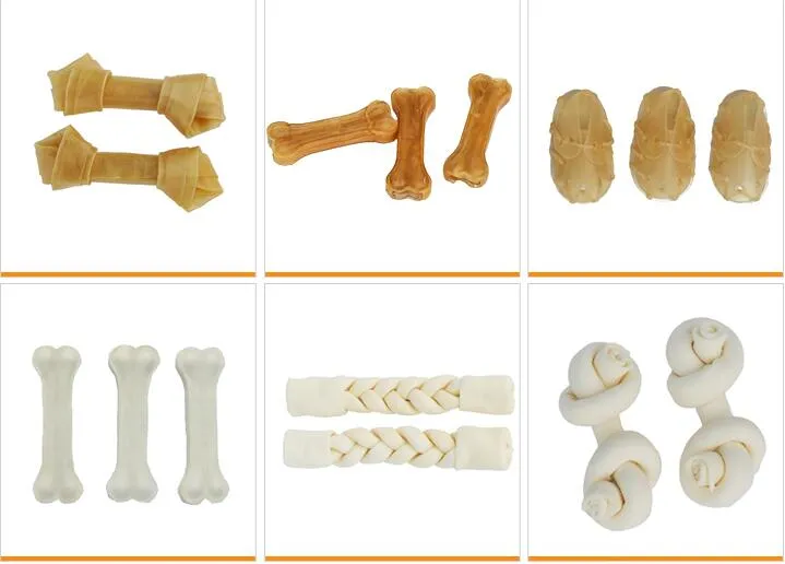 White Calcium Bone with Meat for Pet Food Dog Chews Snacks Supply