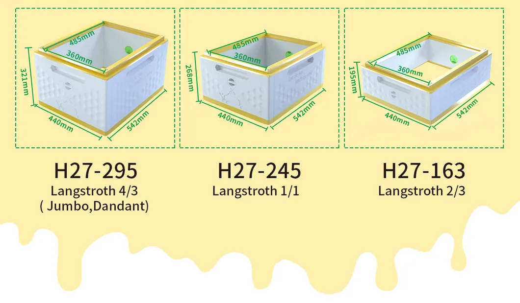 Apiculture Honey Bee Hive Dadant Plastic Beehive for Beekeeper