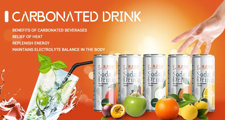 OEM Organic Lime Carbonated Sparkling Drink with Custom Logo