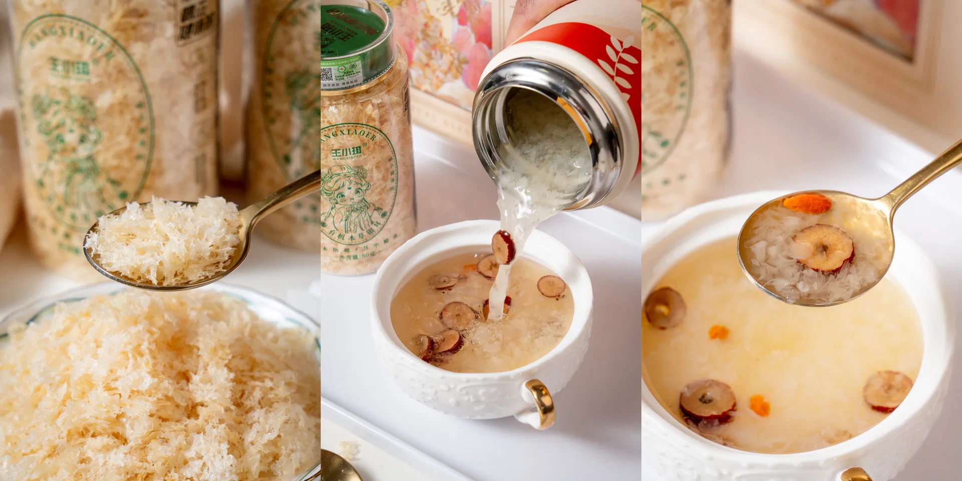 Organic Herbal Dried Tremella Vacuum-Packed Fresh-Keeping Easy Storage