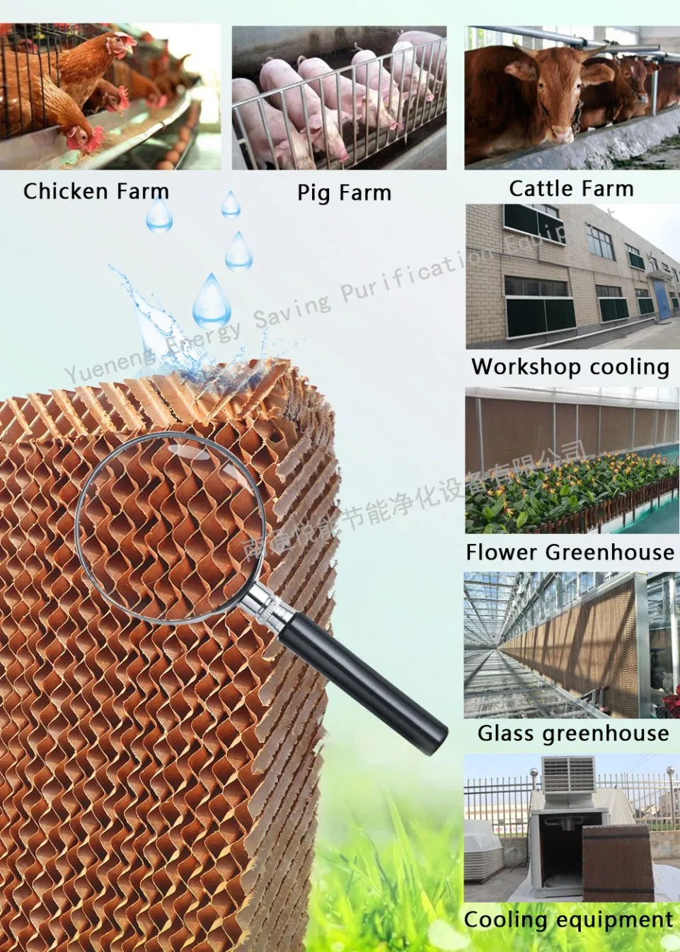 Customized Portable Air Cooler Blue Evaporative Cooling Pad