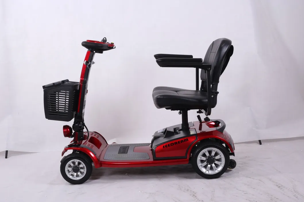 Elderly Four-Wheeled Mobility Scooter Disabled Assisted Folding Family Car with Battery for Handicapped Users