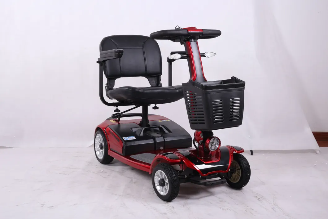 Elderly Four-Wheeled Mobility Scooter Disabled Assisted Folding Family Car with Battery for Handicapped Users