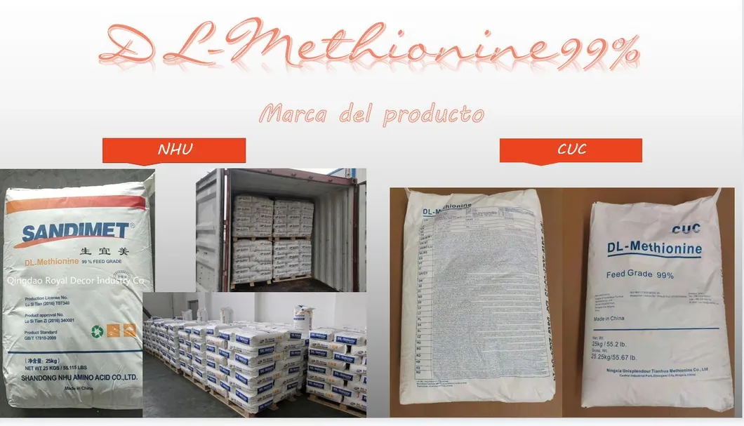 Amino Acid Feed Additives Feed Grade Dl-Methionine 99%