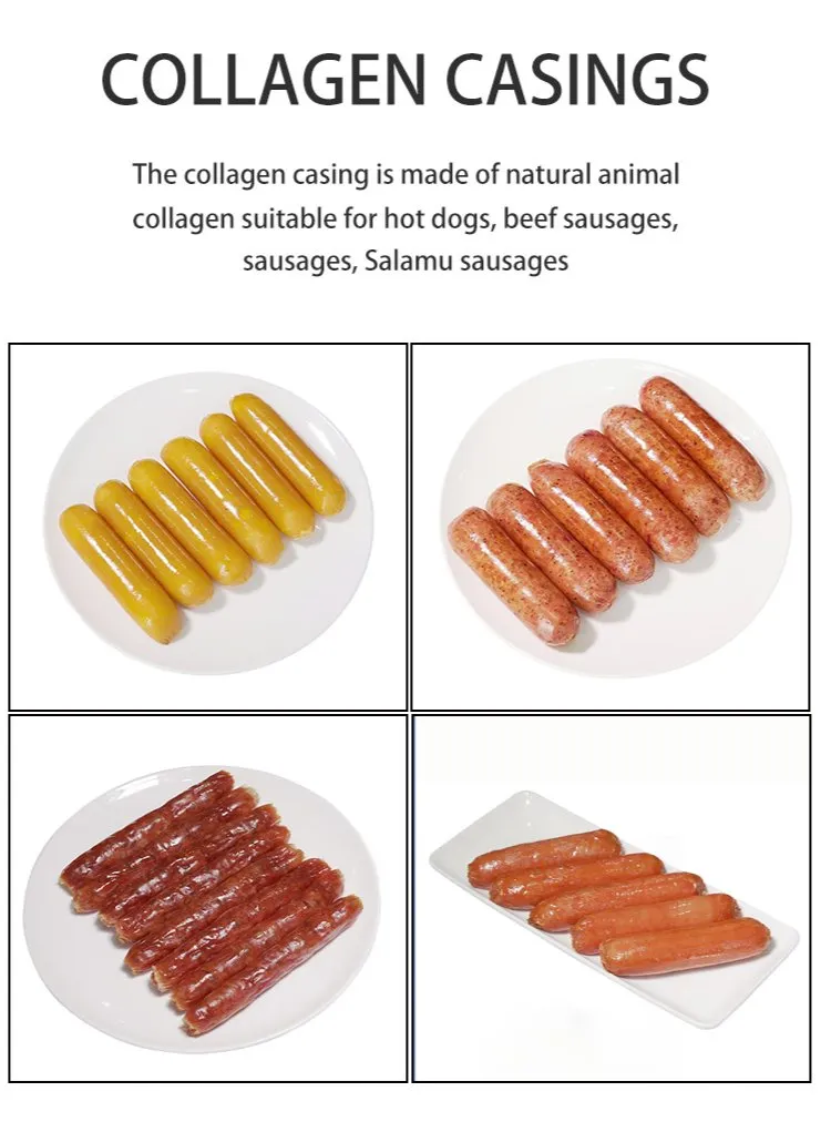 32mm Caliber Artificial Edible Hot Dog Sausage Collagen Casing for Sale