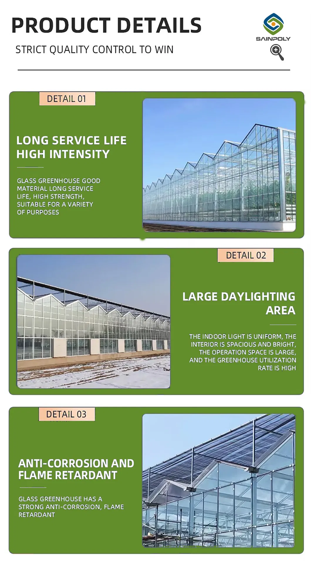 China Factory Price Professional Glass Greenhouse