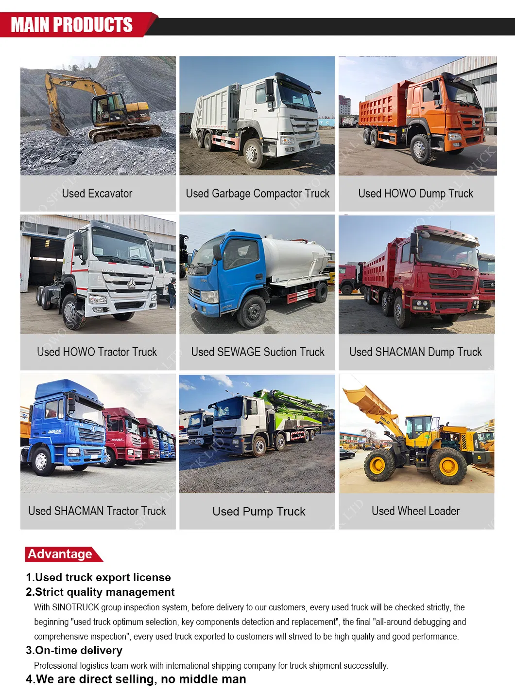 Chinese Used Hino 700 4X2 480HP Heavy Duty Tractor Truck with Good Condition