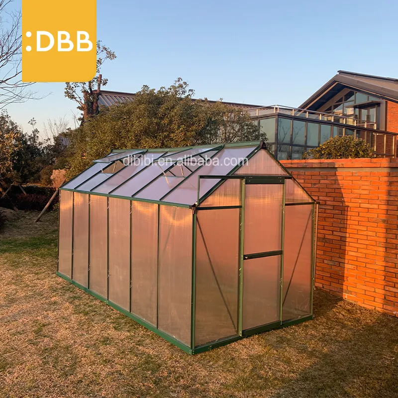 Single Sliding Door Aluminum Frame Glasshouse