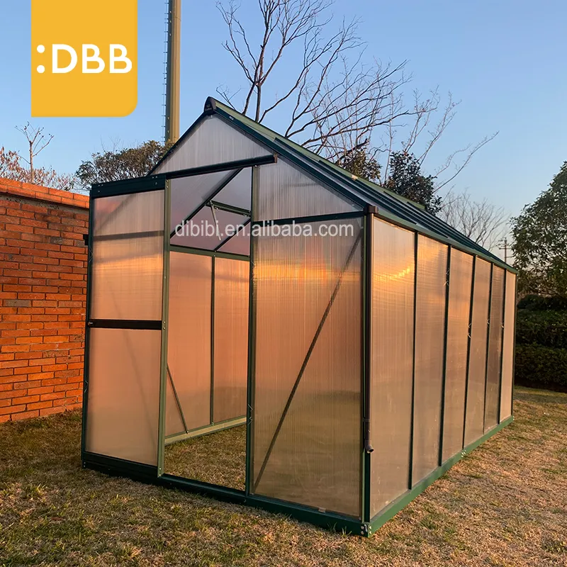 Single Sliding Door Aluminum Frame Glasshouse