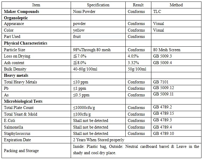 Premium noni extract powder for Vitality and Wellness