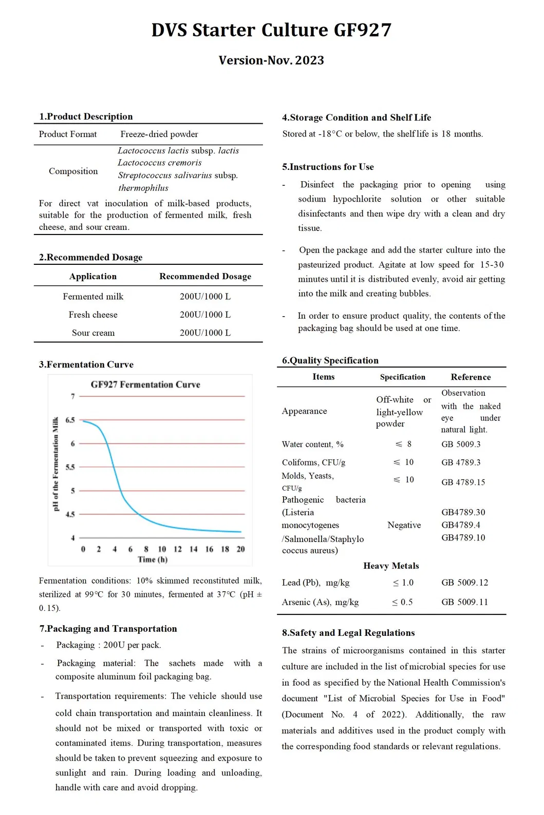 Premium Dairy Starter Culture for Yoghurt and Cheese Making