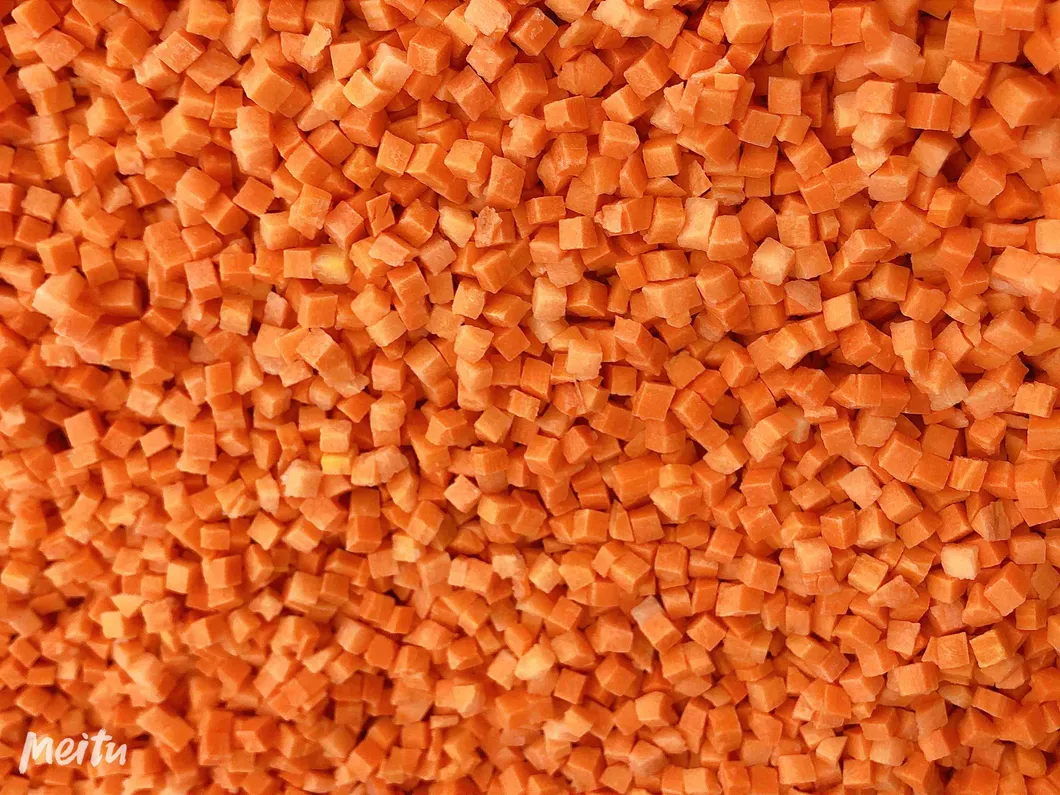 Sinocharm Kosher Diced Frozen Red Carrot Cut Cube IQF Carrot Dice