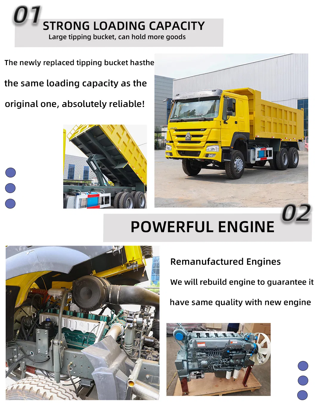 Used Sinotruk HOWO Heavy Duty Tipper Dump Cargo Truck for Sale