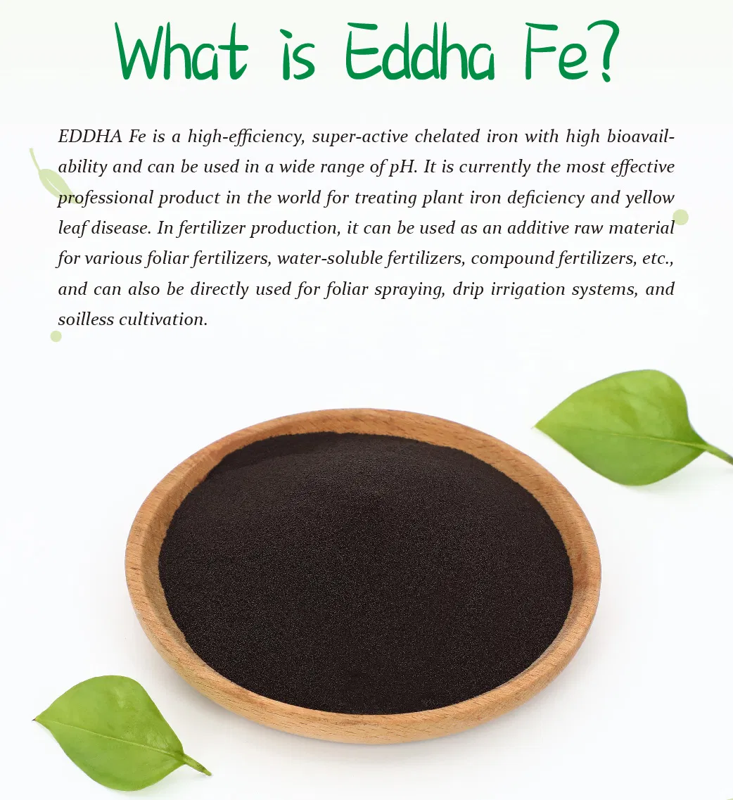 100% Water Soluble EDDHA Chelated Iron Fertilizer Granular with ISO 9001