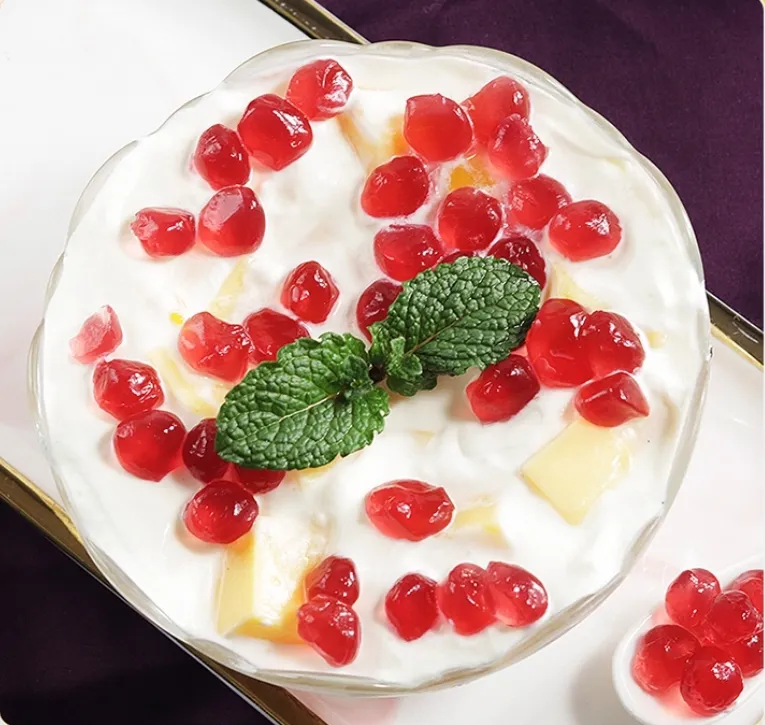 Green Grape-Flavored Konjac Jelly Balls Crunchy Boba Pearls