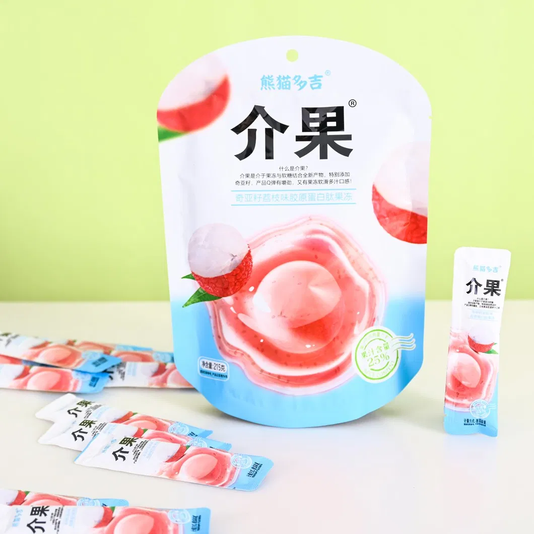 Hot Sale Fruity Jelly Candy Chia Seed Collagen Peptide Jelly Konjac Candy