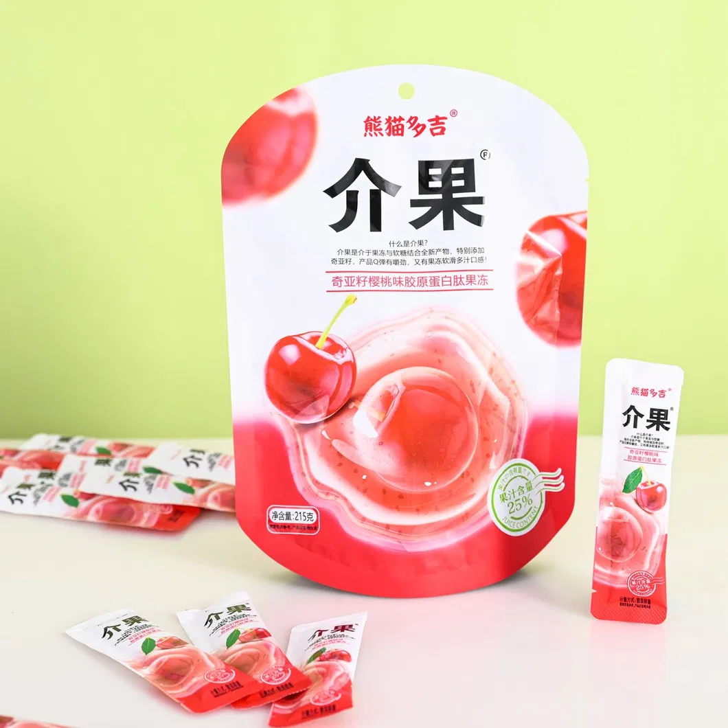 Hot Sale Fruity Jelly Candy Chia Seed Collagen Peptide Jelly Konjac Candy