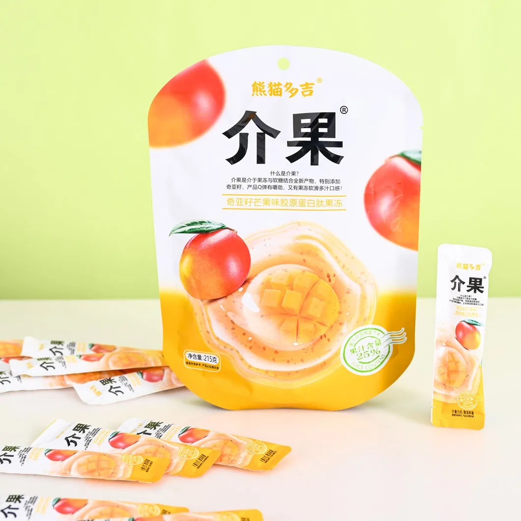 Hot Sale Fruity Jelly Candy Chia Seed Collagen Peptide Jelly Konjac Candy