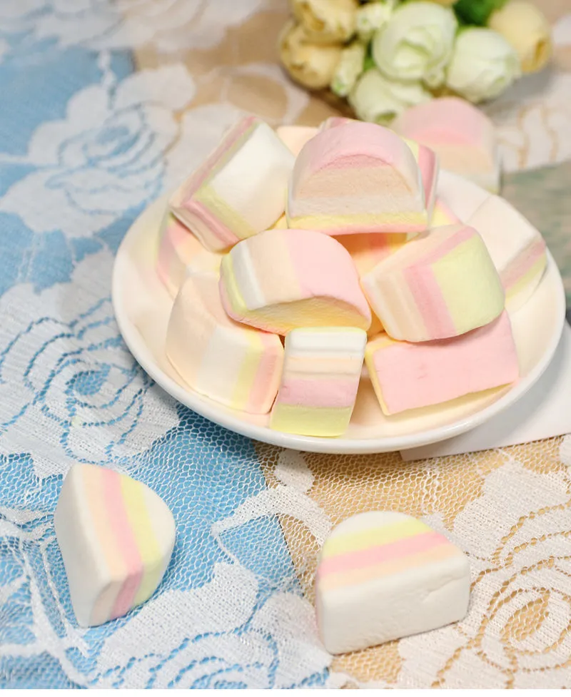 Wholesale Snack Food Cotton Candy Halal White Marshmallow