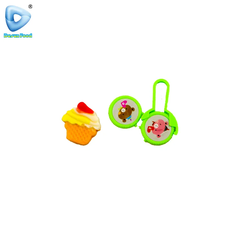 Hot-Selling Colourful Cartoon Flying Disc Toy with Gummy Soft Candy