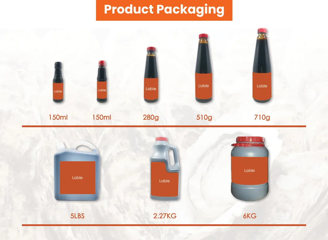 HACCP Halal Free Sample Manufacturer Bottle Seafood Oyster Sauce Seasoning
