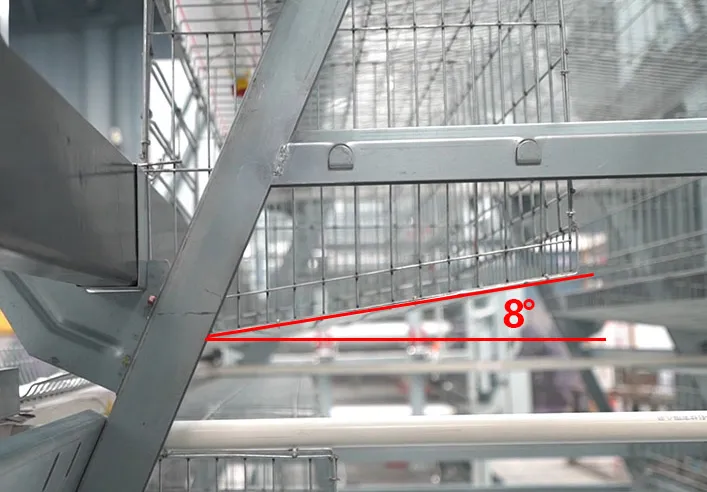 New Design Chicken Poultry Layer Farm a Type Cage with 275g Zinc Hot Dipped Galvanized Magnesium-Zinc Plated Wire Automated Trolley Feed