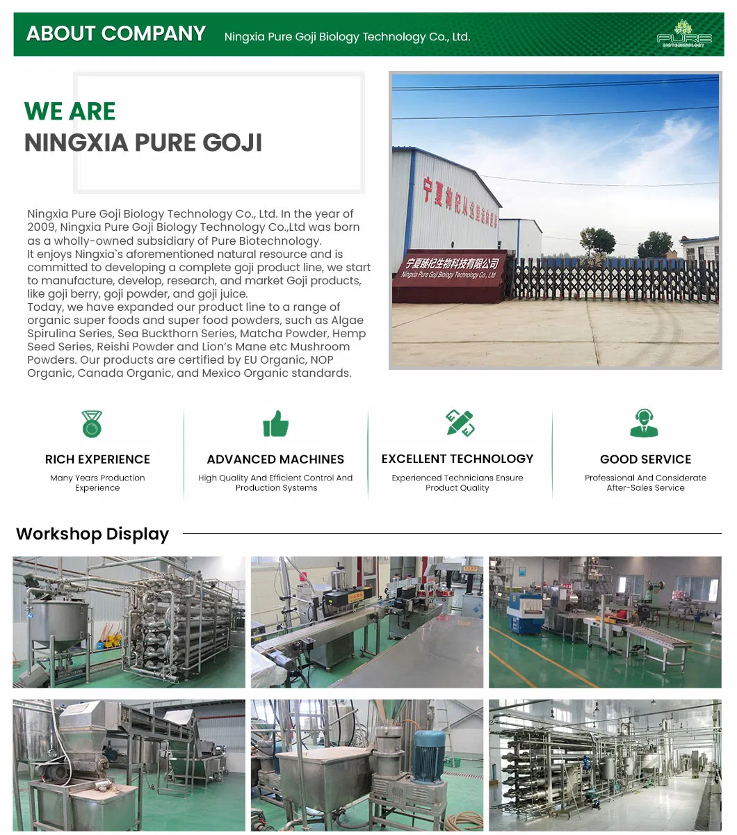 Premium Quality Ningxia Organic Dried Goji Berry Bulk for Food Ingredient Supply