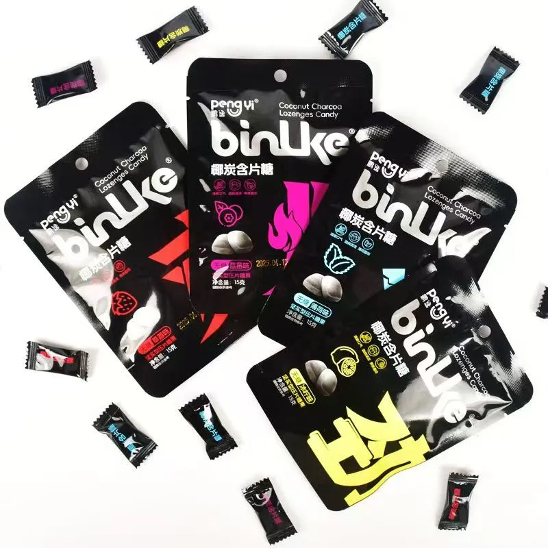 China Manufacturers Portable Coconut Charcoal Tablet Hard Compressed Candy