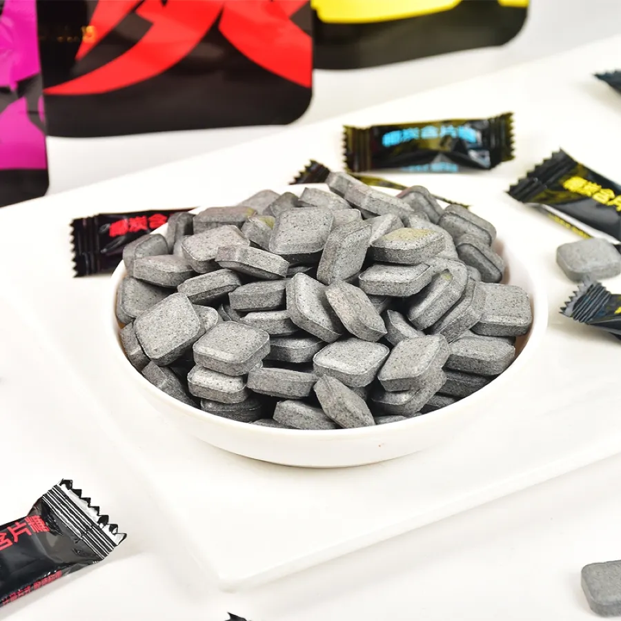 China Manufacturers Portable Coconut Charcoal Tablet Hard Compressed Candy