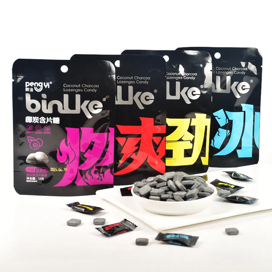 China Manufacturers Portable Coconut Charcoal Tablet Hard Compressed Candy