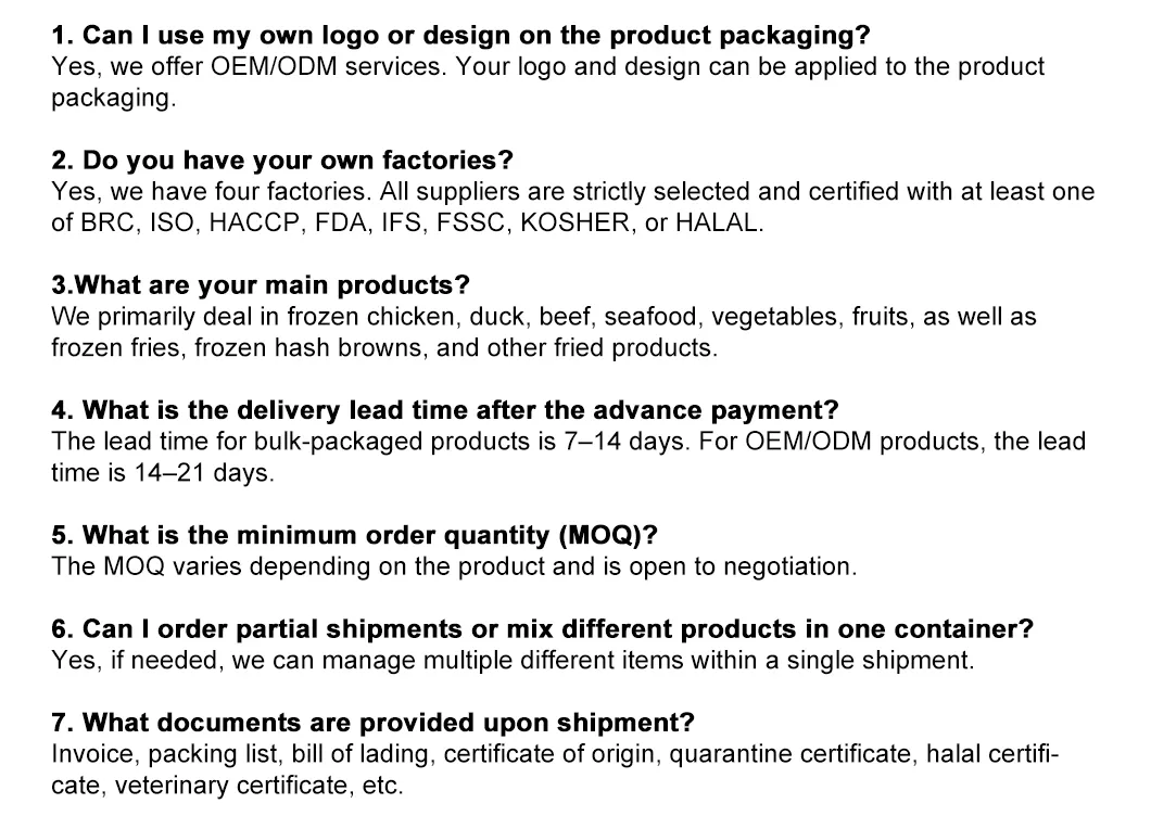 Halal Crispy Golden Crunchy Tasty Multiple Size OEM Fast Cooking Delicious Perfect Bulk Sale IQF Frozen French Fries