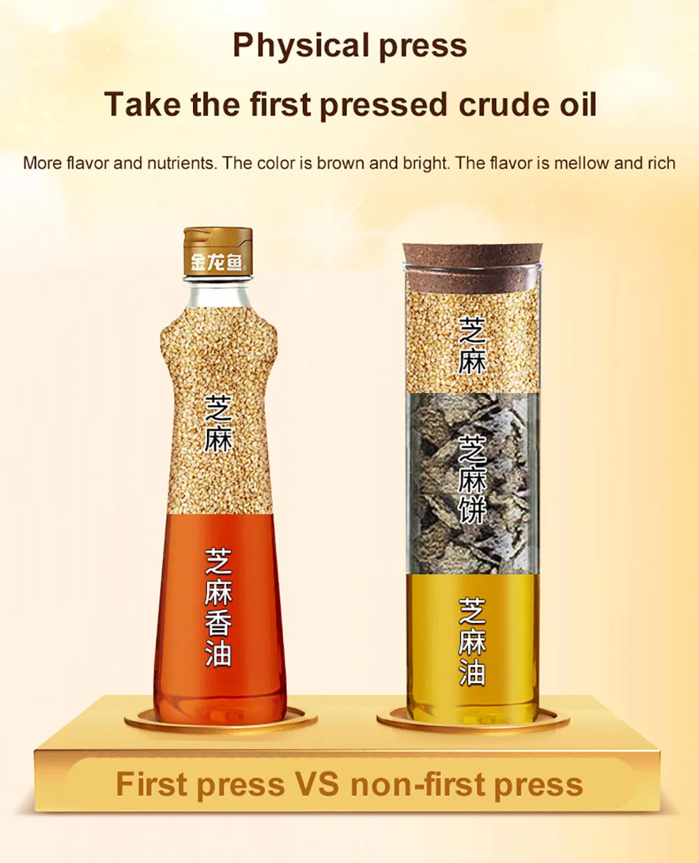 Sesame Oil 100% Pure Edible Oil, Aromatic Pressed Sesame Oil
