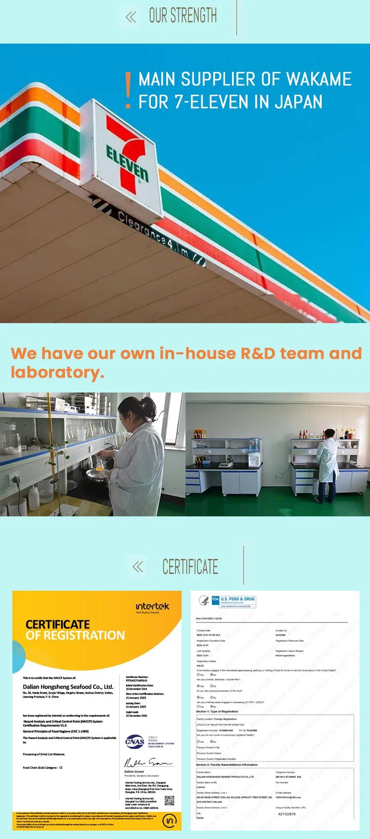 Hot Selling Meal Replacement Porridge Edible Seaweed Dried Wakame Leaves Cut