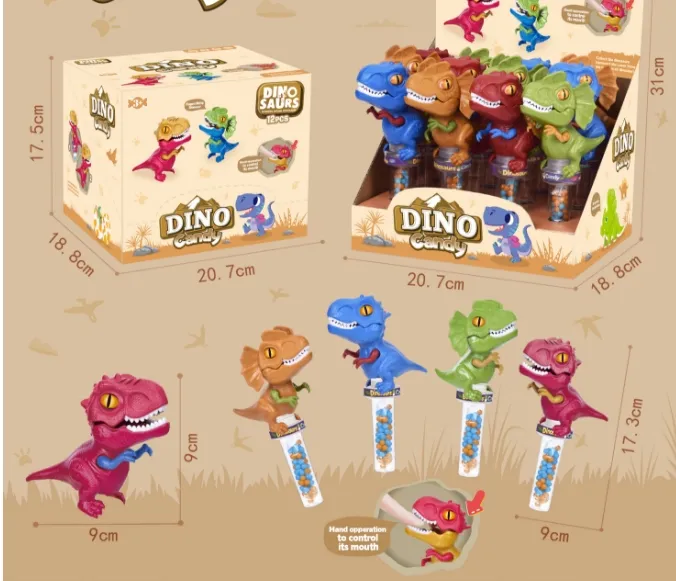Dinosaur Bite Adventure: Realistic Dinosaur-Themed Toy with Candy for Kids