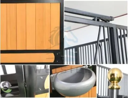 Professional 12FT Horse House Corrosion-Resistant Horse Barn Steel-Framed Horse Stall Box Mobile Horse Box Portable Horse Shelter Anti-Kick Horse Stable