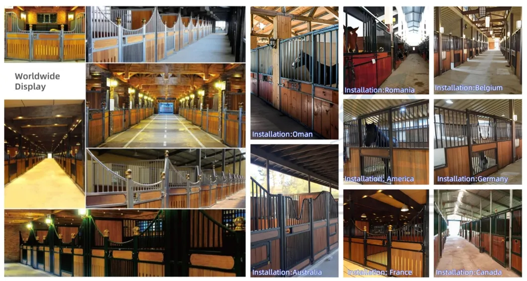 Professional 12FT Horse House Corrosion-Resistant Horse Barn Steel-Framed Horse Stall Box Mobile Horse Box Portable Horse Shelter Anti-Kick Horse Stable