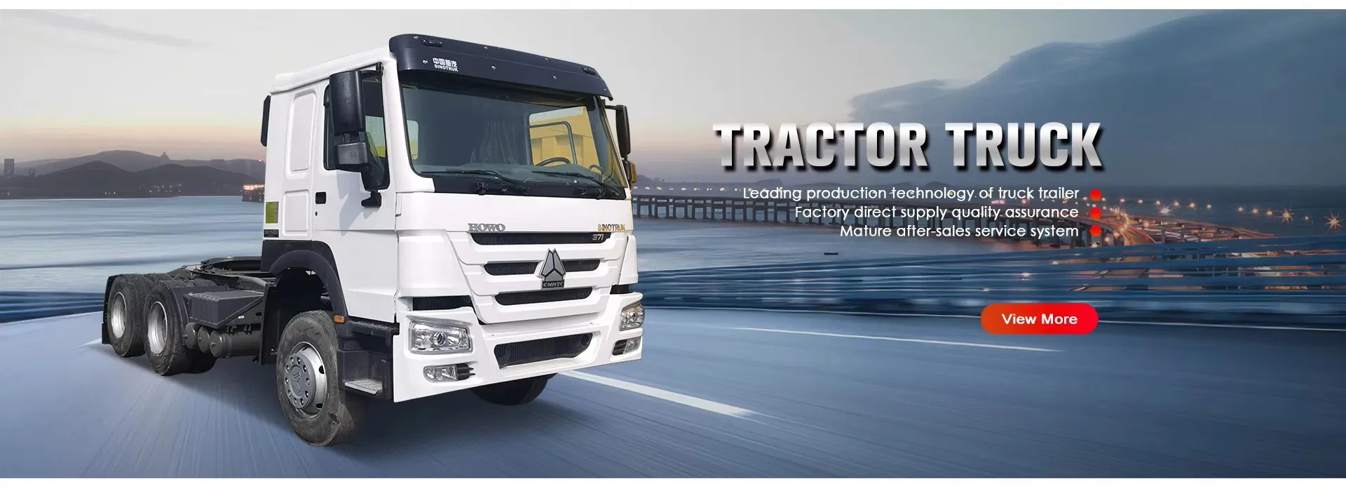 HOWO A7 6X4 371HP Truck Head for Southeast Asia Market Durable Quality