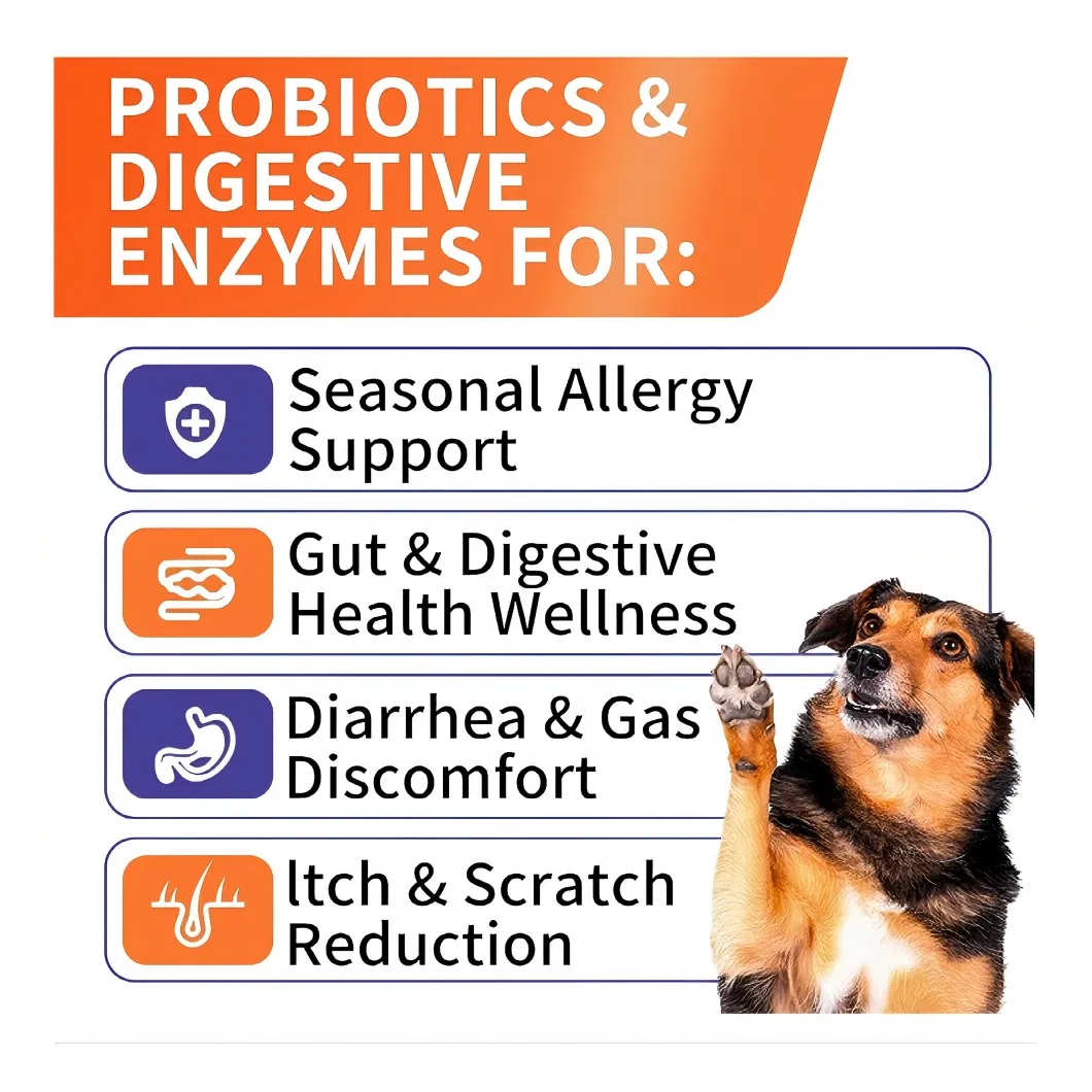 Probiotic Chews for Dogs and Cats Digestive Function Pre&Probiotic Pet Treat OEM Factory
