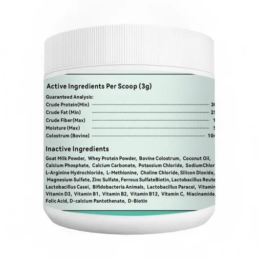 Goat Milk Puppy Milk Replacer for Pets Daily Nutrition Immune Booster Pet Supplement OEM