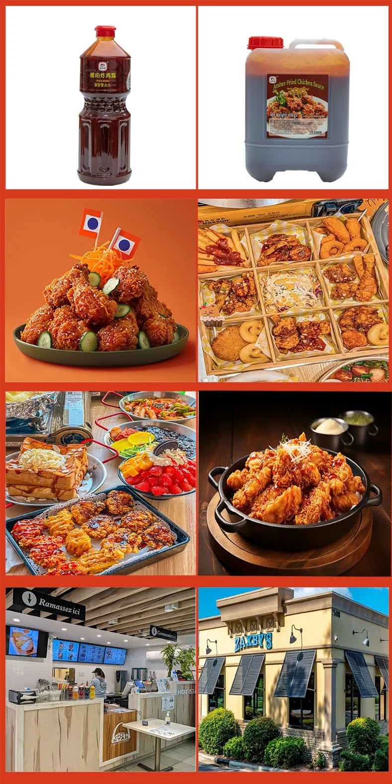 Retailer Healthy Material Authentic Taste Korean Style Amber Fried Chicken Sauce