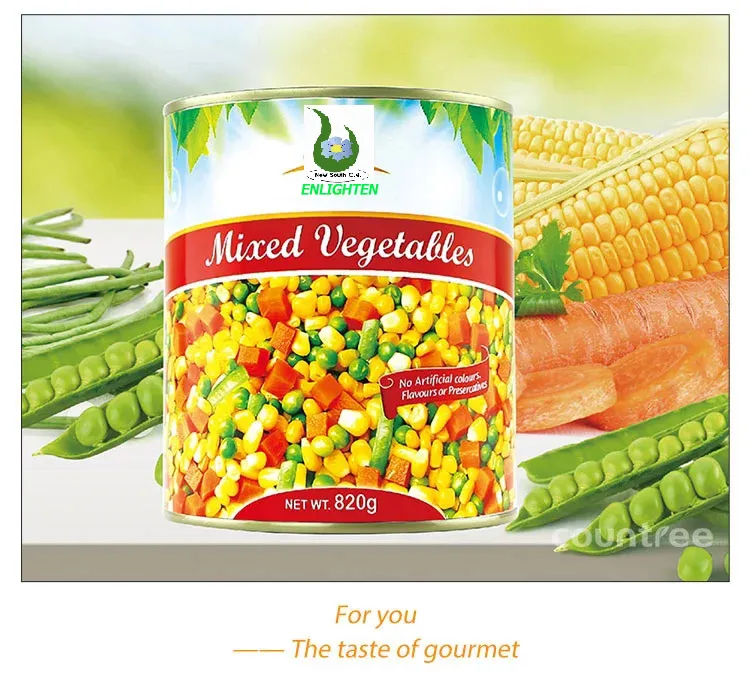 Healthy Delicious Wholesale Fresh Mixed Vegetables Instant Canned Food