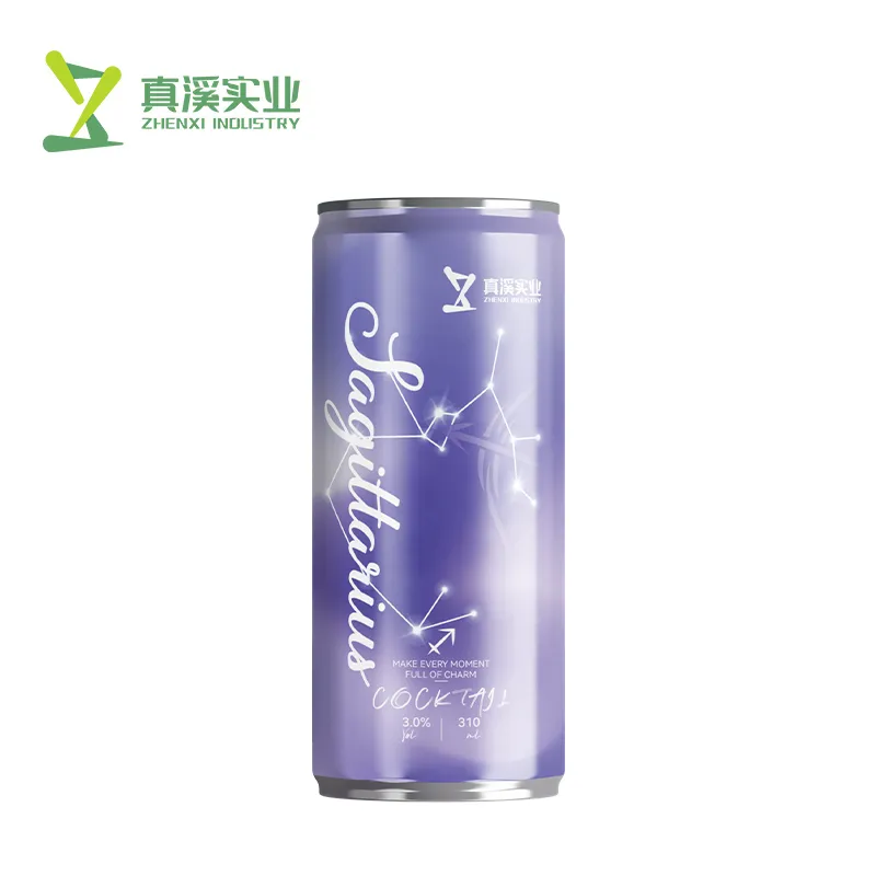New Products OEM ODM Sleek 330ml Aluminum Canned Zodiac Capricorn Cocktail