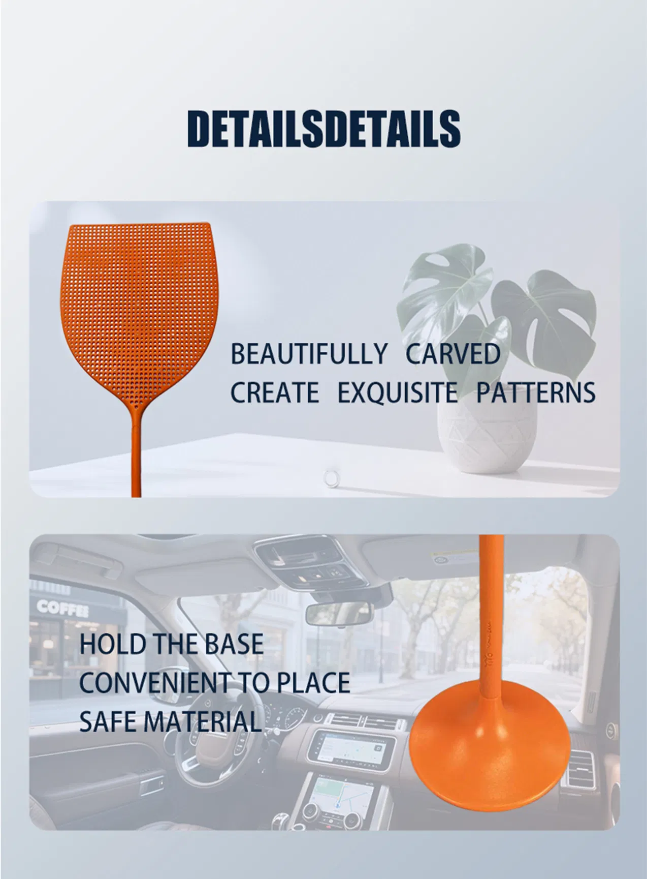 Wholesale Simple Durable Household Fly Swatter Lengthened Handle The Smile of Mona Lisa Fly Mosquito Shooter for Home