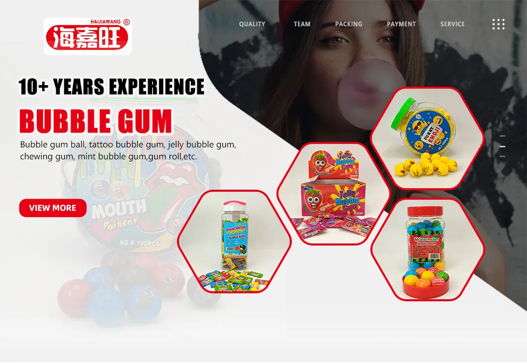 Laser Colorful Menthol Refreshing Long-Lasting Chewable Jelly Mint Bubble Gum