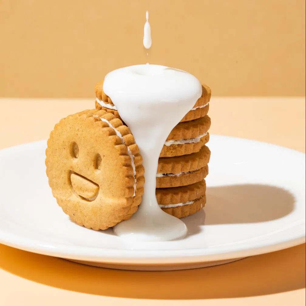 Yogurt-Filled Cookies — a Satisfying Whole-Grain Snack and Delicious Cereal Barley Biscuit for Guilt-Free Munching!