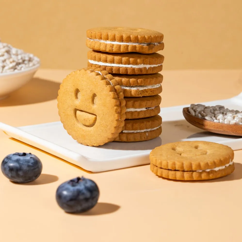 Yogurt-Filled Cookies — a Satisfying Whole-Grain Snack and Delicious Cereal Barley Biscuit for Guilt-Free Munching!
